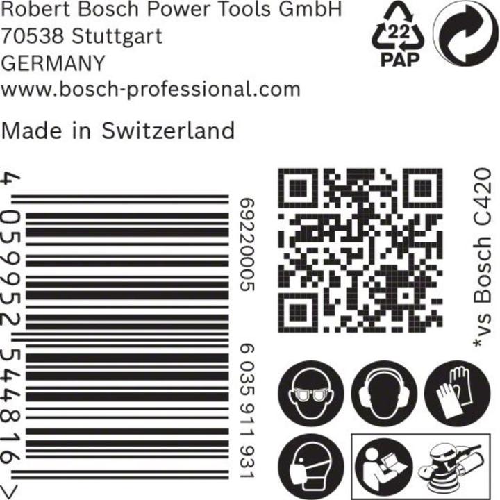 Image du produit Bosch Professional Zubehör Papier abrasif Expert C470 multi-trous pour ponceuse excentrique, 150 mm, G 240, 50 pcs. (240)