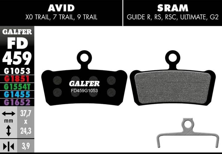 Produktbild Galfer Bike Standard Bremsbeläge (Avid, SRAM, Shimano, Organisch (Resin))