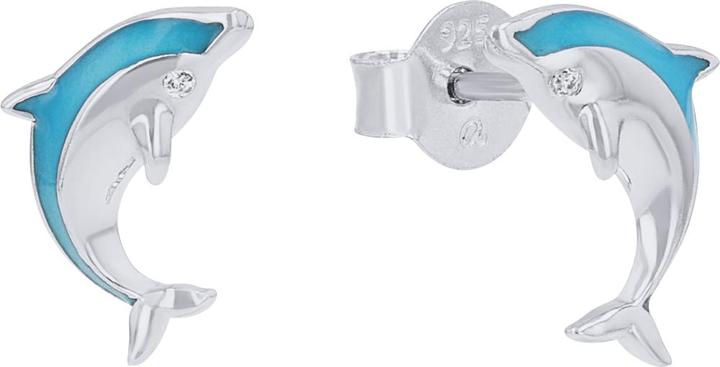 Prinzessin Lillifee Ohrschmuck für Mädchen, 925 Sterling Silber, Zirkonia synth. | Delphin (Silber 925)