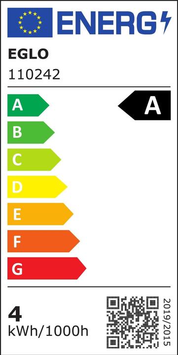 Label énergétique EGLO Ampoule LED E27 (E27, 3.80 W, 806 lm, 1 x, A)