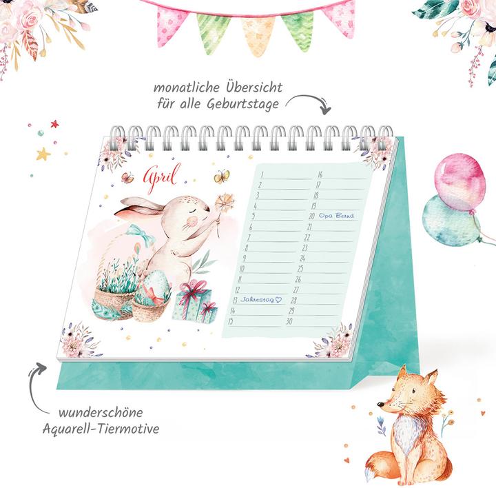 Actual product image Birthday Calendar Forest Friends (Hardcover, German)