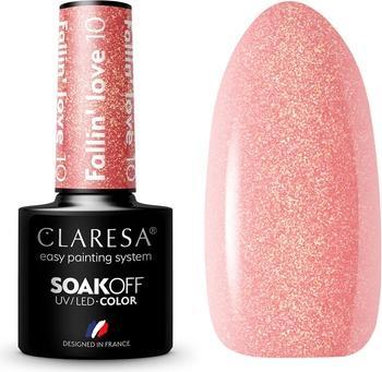 Claresa UV LED Nagellack Kollektion Hybrid Maniküre Soak Off - Goldene Farbe Nr. 10 Fallin Love 5ml (Golden, Nr 10, Farblack)