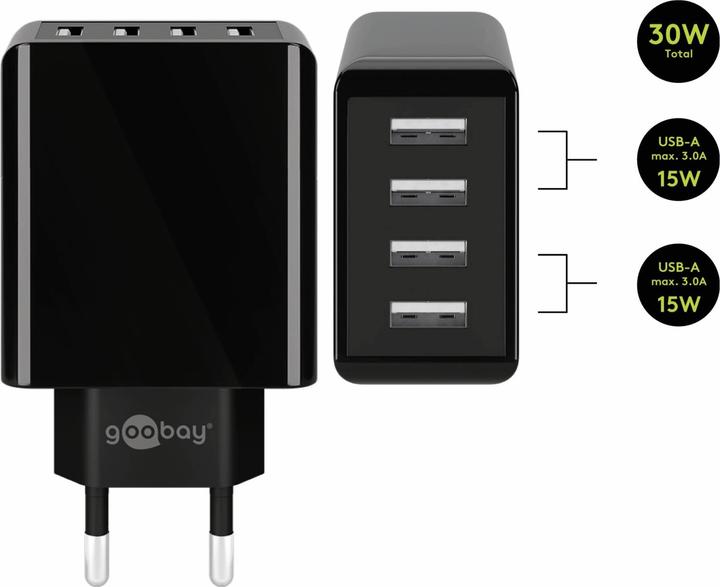 Produktbild Goobay 4-fach Charger (30 W)
