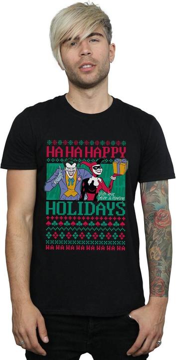 Immagine prodotto Joker And Harley Quinn Ha Ha Happy Holidays Maglietta Uomo (3XL)
