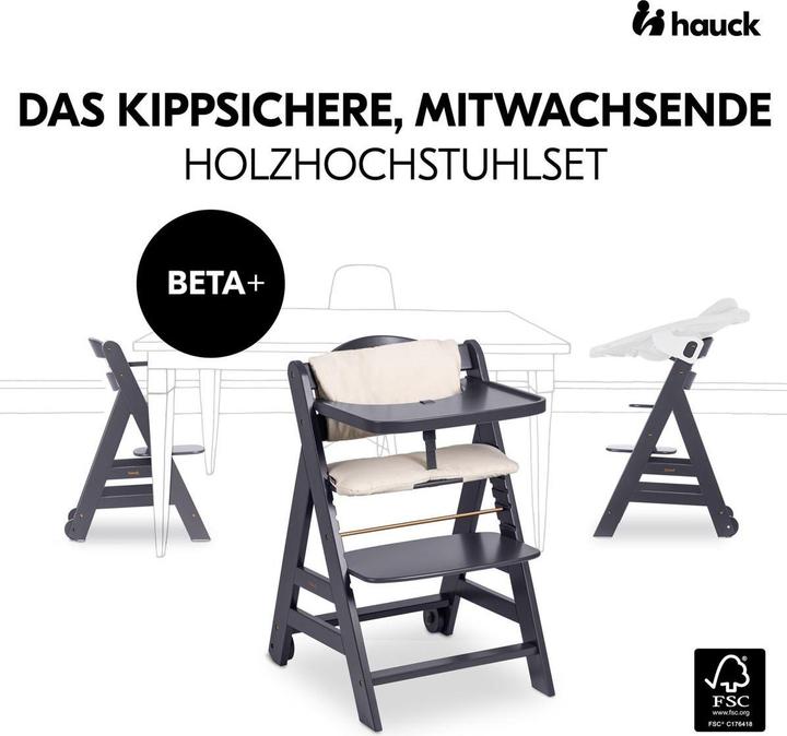 Produktbild Hauck Hochstühle Beta Plus White 5-tlg. Newborn Set - Hochstuhl (Hochstuhl)