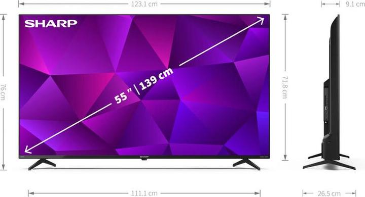 Actual product image Sharp 55FN4EA 4K UHD LED Android TV 55" (139 cm) (55", LED, 4K)