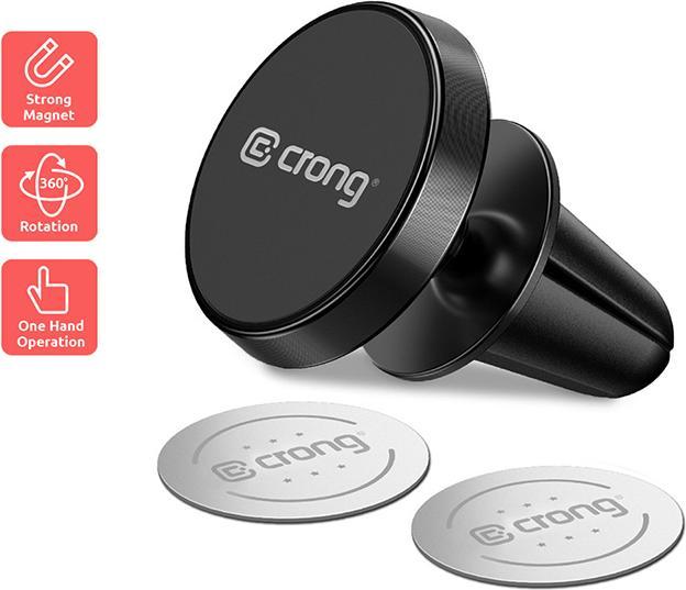 Crong Supporto magnetico Smart CRG-CH1-BLK per auto