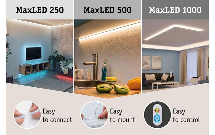 Immagine prodotto Paulmann MaxLED 500 Strisce (Bianco caldo, Bianco neutro, Bianco freddo, 250 cm, Interno)