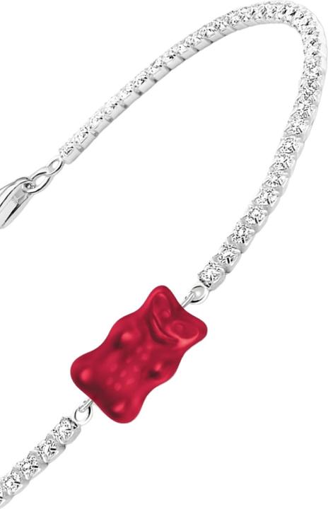 Produktbild Thomas Sabo Tennisarmband mit rotem Goldbären Silber (19 cm, Silber 925)