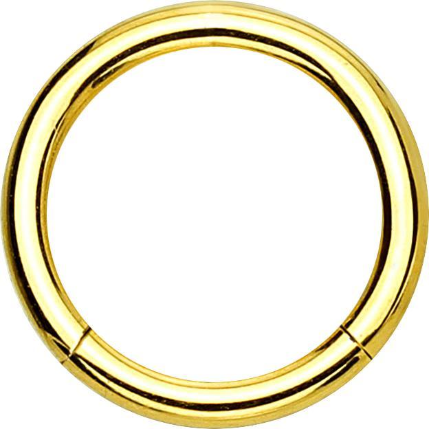 Star Piercing Micro Segmentring vergoldet mit Titanium Schicht (Chirurgenstahl 316L)