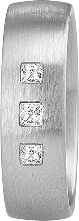Actual product image Xen Band ring matted with 3 brilliant-cut diamonds 0.09 ct. TW/VS (55)