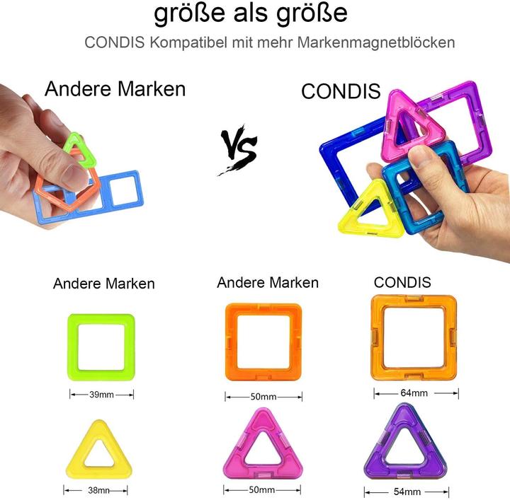 Image du produit Condis 120 pièces de jouets magnétiques