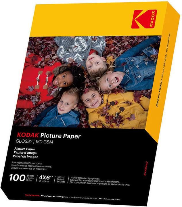 Actual product image Kodak 180gsm 9.1mil Glossy 4/6x100 (180 g/m², 10 x 15 cm, 100 x)