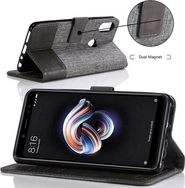 Immagine prodotto MU Classic Copertura in pelle/tessuto bicolore (Xiaomi Redmi Note 5 Pro)