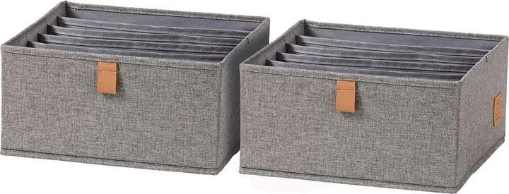 Love it Store it Premium Kleiderschrank Organizer, 2er Set mit 6 Fächern (30 x 30 x 15 cm, 13.50 l)