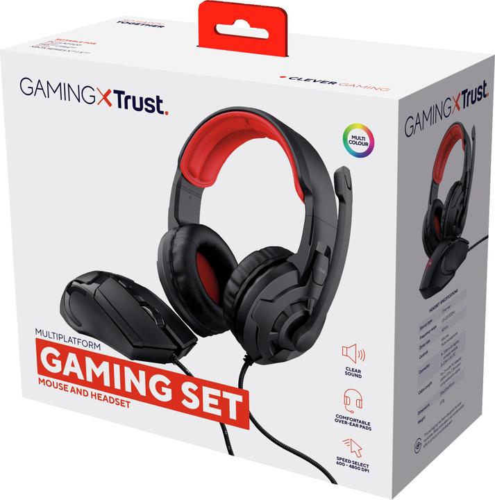 Immagine prodotto Trust Cuffie E Mouse Da Gioco Di Base (Cablato)