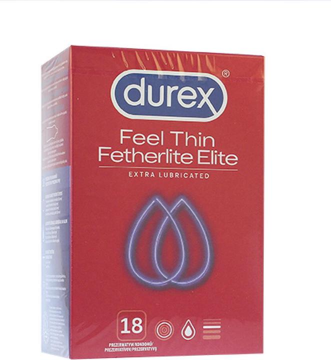Actual product image Durex Fetherlite Elite Thinner Condoms With More Gel 18Pcs (18 pcs.)