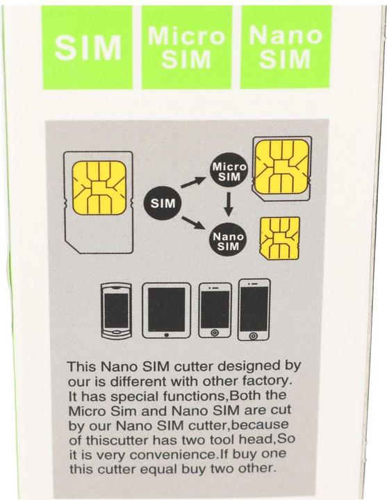 Produktbild AccuCell Stanzer für SIM-Karten auf Micro-SIM, Nano-SIM inkl. Adapter