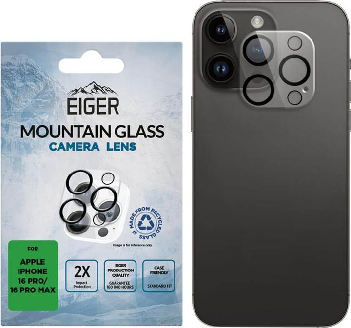 Produktbild Eiger Mountain Glass Lens (1 Stück, Apple iPhone 16 Pro Max, Apple iPhone 16 Pro)