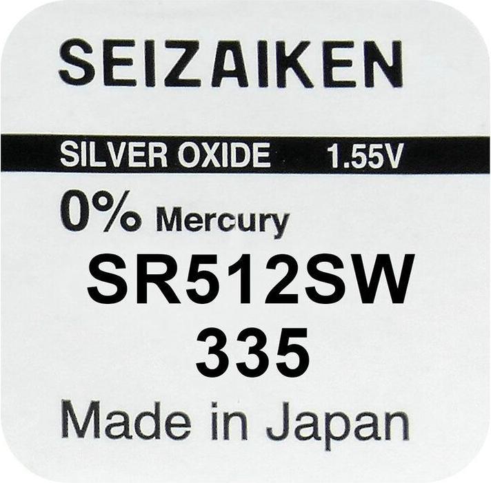 Valeurs nutritives et ingrédients Seiko 335 / SR512SW - 10 piles boutons (10 pcs, 5.50 mAh)
