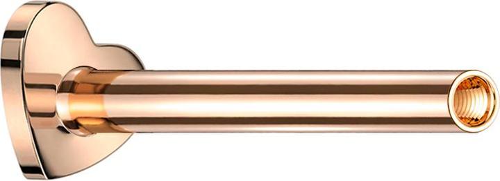 Image du produit Star Piercing Micro tige de labret coeur or rose avec filetage femelle 0.8 mm (sans laiton, Titane G23)