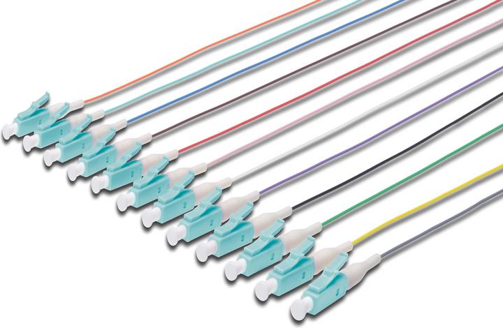 Digitus LC Fiber Pigtail Loose Buffer 50/125 m 12 pcs Code couleur DIN IEC 304 Longueur 2m classe OM3 (LSOH, CAT6, 2 m)