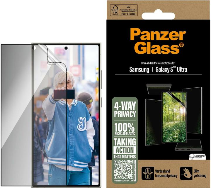 Image du produit PanzerGlass Eco Matrix 4-way Ultra-wide Fit (1 pièce(s), Samsung Galaxy S25 Ultra)