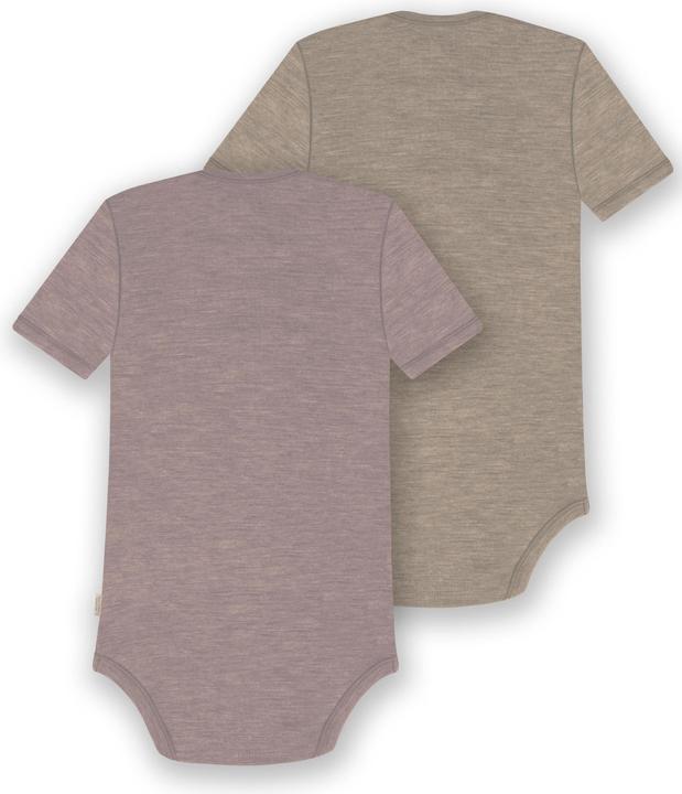 Produktbild Normani 2er Set Baby Merino Body Kurzarm „Tauranga" - 9297 (68)