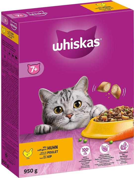 Produktbild Whiskas Trocken Huhn Auswahl 7+ 950g (Senior, 1 Stk., 950 g)