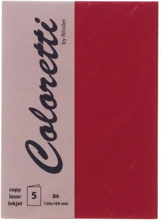 Produktbild Magni 220719572 - Coloretti Karten, 220 g/m², DIN B6 hd, rosso, 5 Stück (5 Stk.)