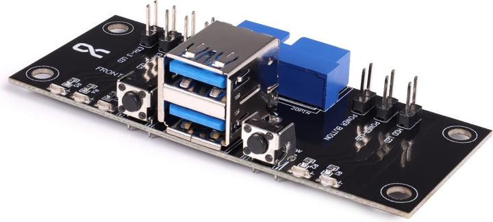 Image du produit Alphacool ES Panneau d'E/S avant avec USB 3.0 et jeu de câbles pour les boîtiers de serveurs