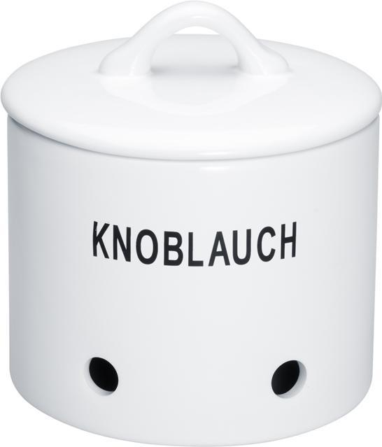 Produktbild neuetischkultur Vorratsdose Steingut Weiss Knoblauch
