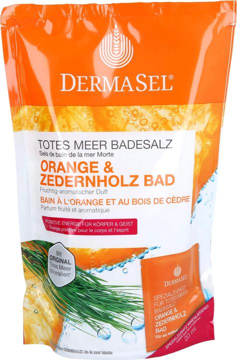 DermaSel Badesalz Orange & Zeder deutsch/französisch (Badepralinen)