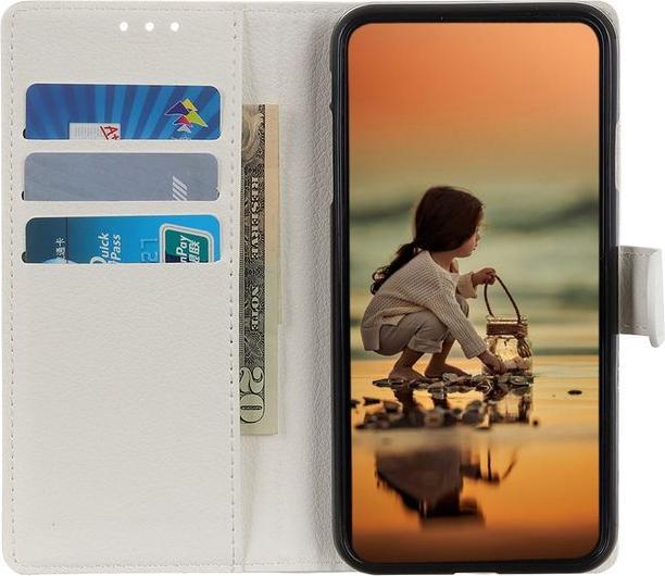Actual product image MU Classic Litchi Leather Bookcover Series (Motorola Moto G8 Plus)