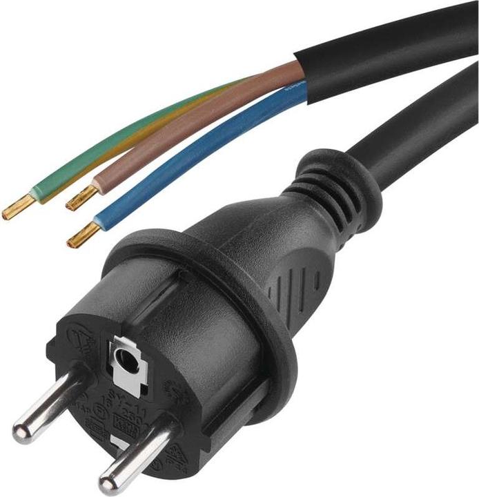 Produktbild Emos Netzkabel Gummi 3x 1,5mm2, 3m, schwarz (3 m)