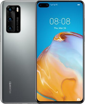 Actual product image Huawei P40 (128 GB, Silver Frost, 6.10", Hybrid Dual SIM + eSIM, 50 Mpx, 5G)