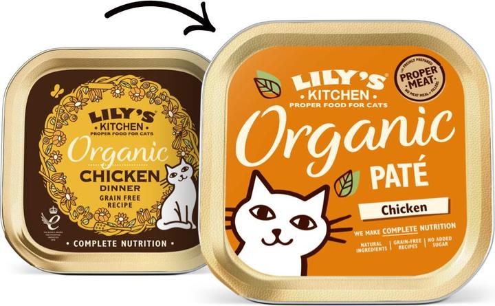 Image du produit Lily's Kitchen Poulet biologique à alimentation humide, 19 x 85g (Adulte, 19 pcs, 1615 g)