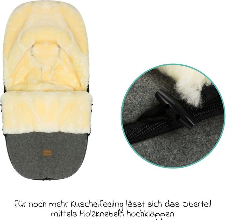 Actual product image Fillikid Fusssäcke für Kinderwagen & Buggys Lammwoll-Fusssack Makalu Wool für Buggy, Sport-