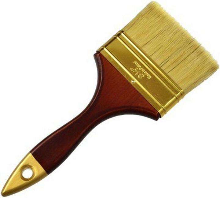 GEKO Pinceau plat, 90 mm, manche en bois (90 mm)