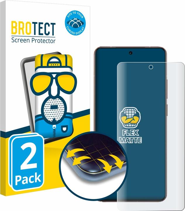 Produktbild BROTECT Fullscreen Schutzfolie Displayschutz Folie Matt Entspiegelungsfolie (2 Stück, Realme GT)