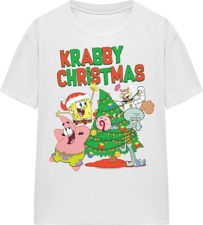 Immagine prodotto Spongebob Squarepants Decorating Maglietta Albero di Natale Adulto Unisex (S)