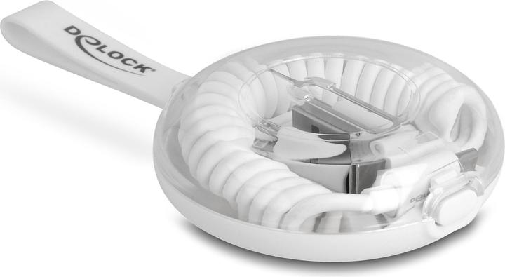 Actual product image Delock 5 in 1 USB data and charging cable and adapter set PD 3.0 60 W white (0.10 m, USB 2.0)