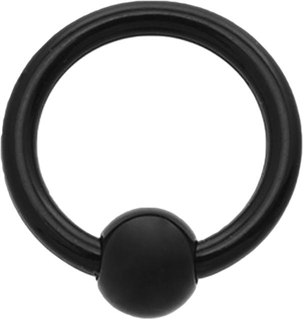 Actual product image Star Piercing Ball Closure Ring black (Acrylic, without brass)