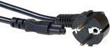 Produktbild Powercord mains connector CEE7/7 male (angled) (1 m, CEE 7/7)