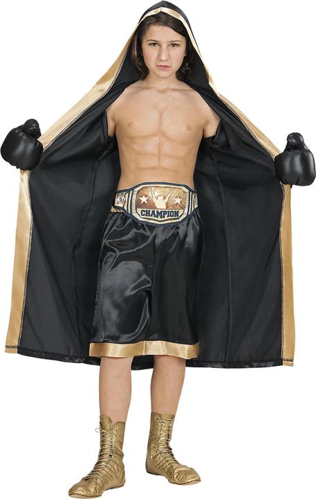 Produktbild Widmann BOXER WORLD CHAMPION (Boxermantel mit Kapuze, Shorts, Gürtel, Boxhandschuhe), 164 cm / 14-16 Years (14, 15, 16)