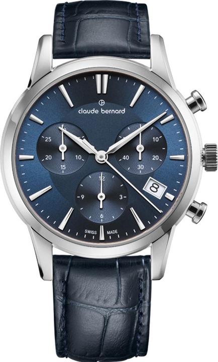 Claude Bernard 10231-3-BUIN Damenuhr Classic Chronograph 35mm 5ATM