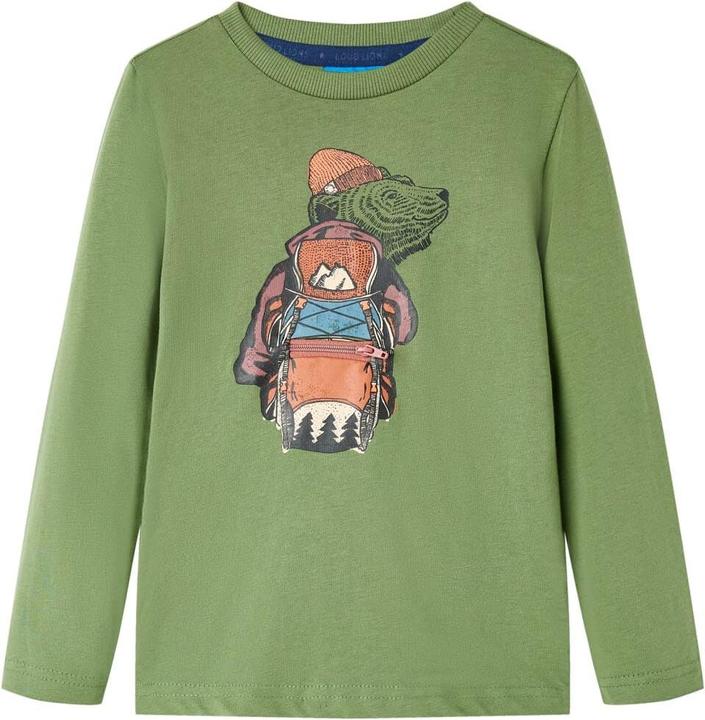 Produktbild VidaXL Kinder-Langarmshirt Helles Khaki 140,Material: 100 (140)