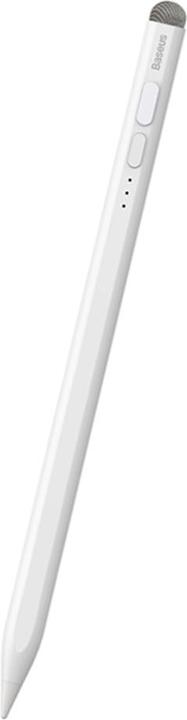 Baseus Stilo per scrittura liscia con indicatori LED (attivo+passivo) Bianco