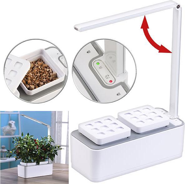 Image du produit Carlo Milano Kit de 2 systèmes intelligents de culture de plantes, LEDs, minuterie, 1,5 L