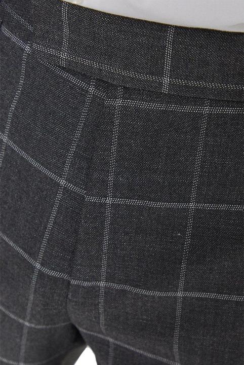 Actual product image Burton Mens Windowpane Check Slim Tailored Suit Trousers (28)